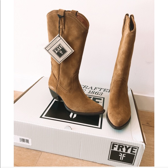 FRYE Sacha tall leather suede boots size 9 - Picture 4 of 8